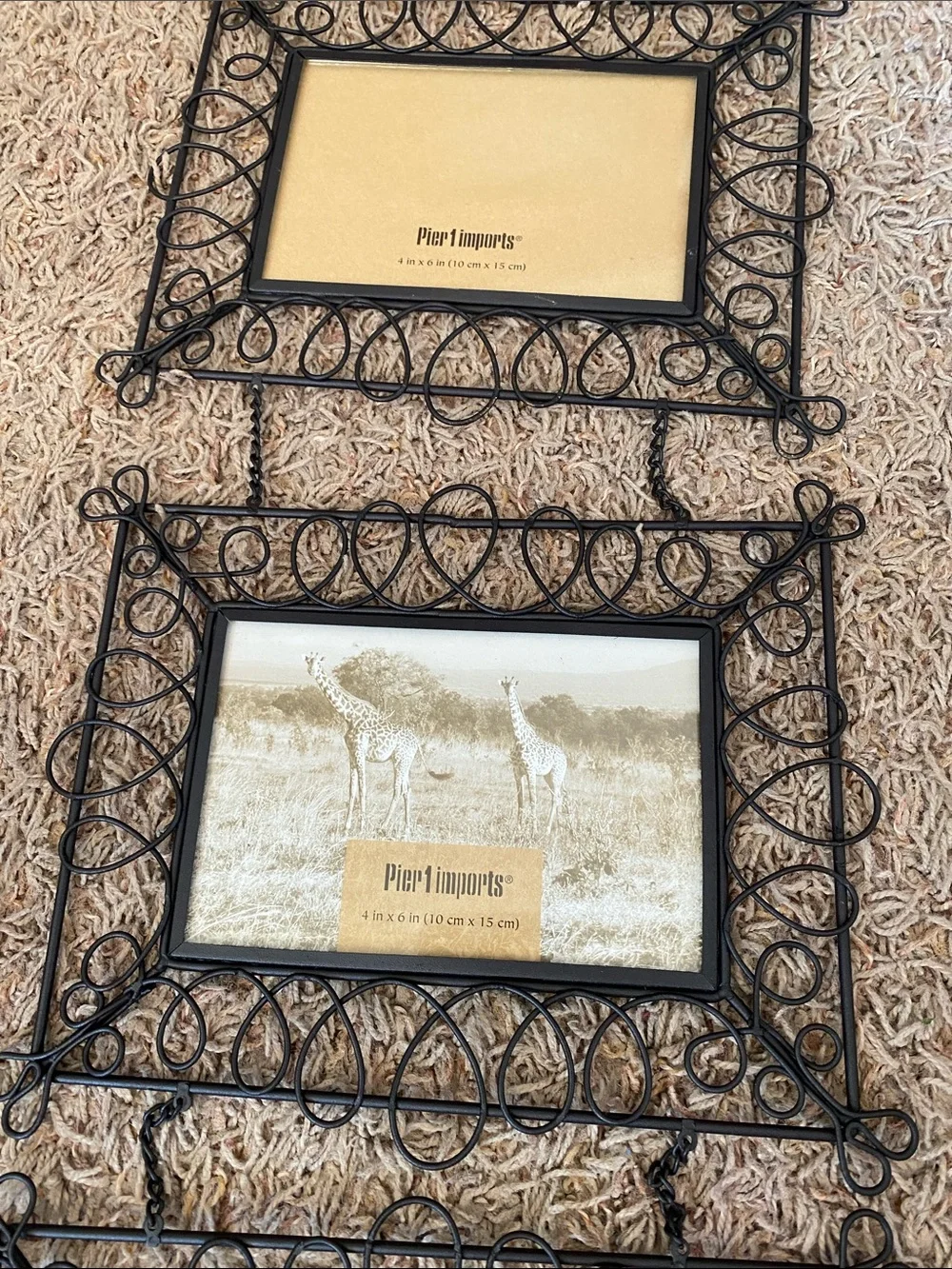 Pier 1 Black Three-Tier Decorative Hanging Frame (4x6)